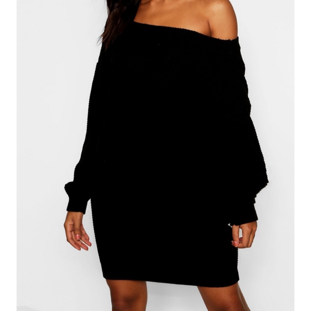Slash neck sweater